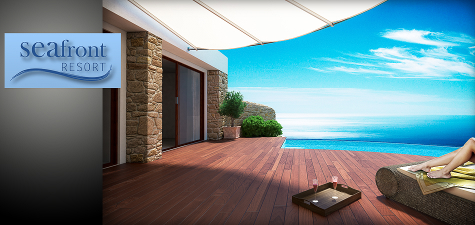 Seafront Resort, seaside villas and houses on Crete.